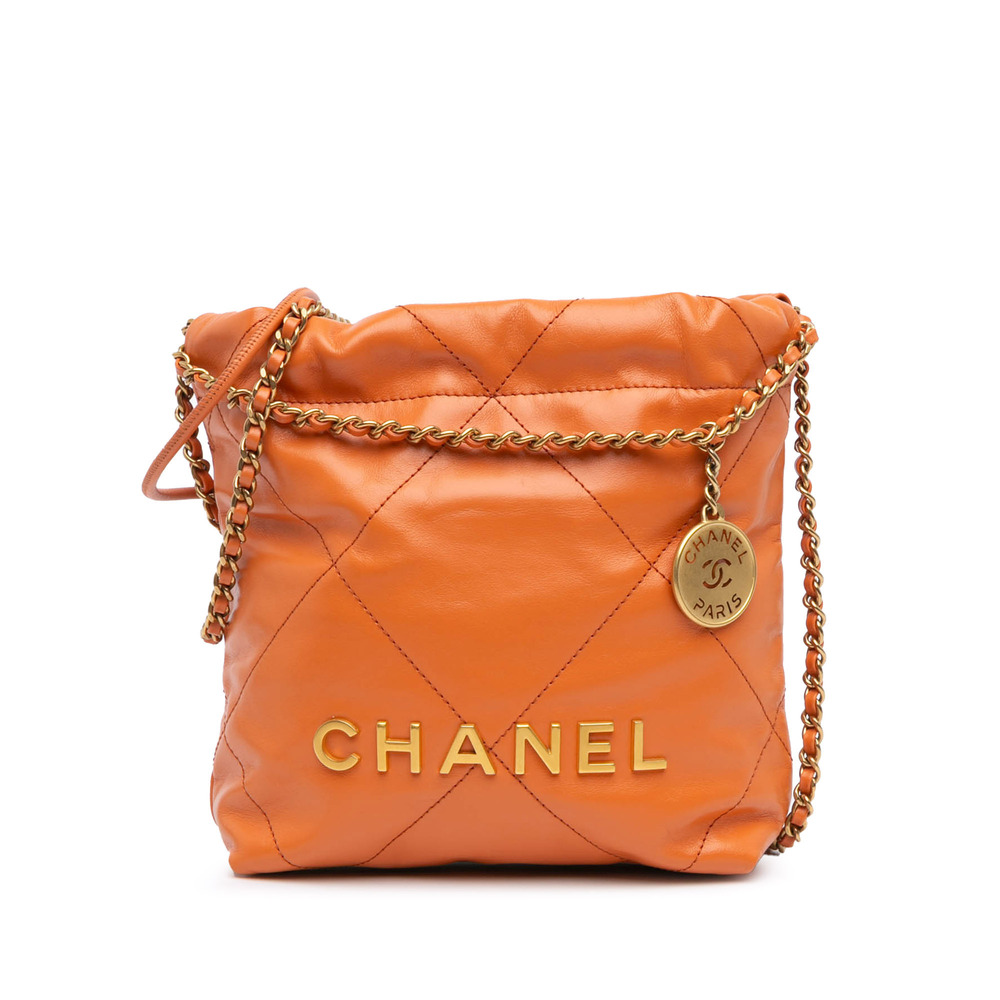 Pre-Loved Chanel Mini Shiny Calfskin 22 Handbag